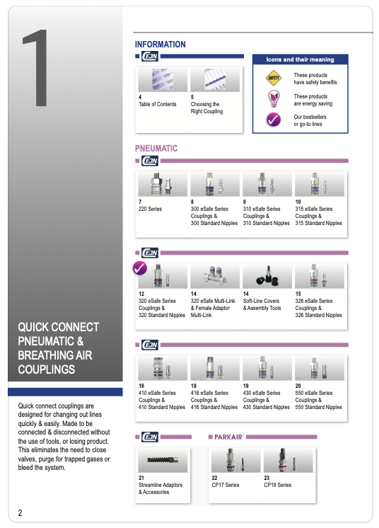 Quick Connect Pneumatic & Breathing Air Couplings