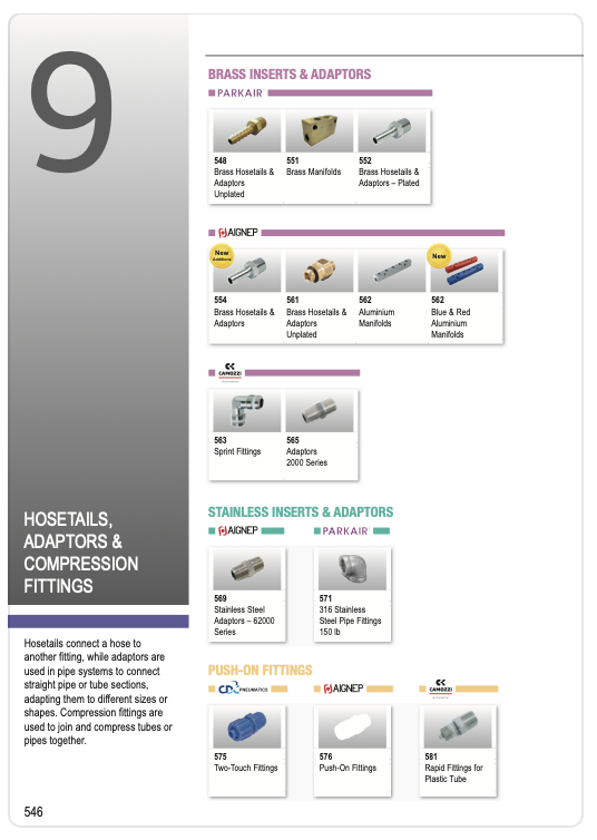 Hosetails, Adaptors & Compression Fittings